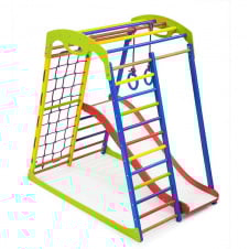 Дитячий спорткомплекс SportBaby SportWood Plus-1 деревяний 130х85х132 см для дому