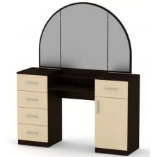 Туалетний столик Компаніт Трюмо-5 1400х1700х420 мм венге