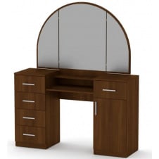 Туалетний столик Компаніт Трюмо-5 1400х1700х420 мм горіх