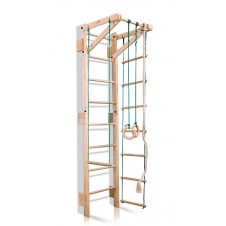 Дитяча шведська стінка з труником кільцями Sportbaby Teenager Sport 2-220