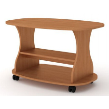 Столик журнальний Компаніт Каприз овальний дсп Вільха