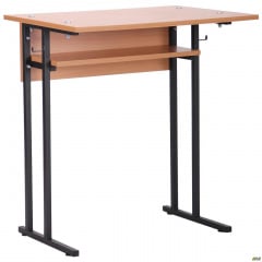 Парта 1-одноместная АМФ Аудиторная с полкой 6 рг 700х500х760 мм бук Бородянка