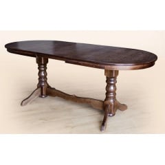 Стіл обідній Сейм №2 овальний розсувний 120-160 см з дерева в кольорі горіх бук Коростень