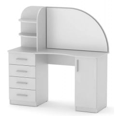 Туалетний столик Компанит Трюмо-6 1300х1300х460 мм дсп біле Ізмаїл