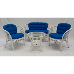 Мебель из ротанга Багама Cruzo из ротанга два кресла софа с журнальным столиком Вишневе