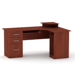 Компьютерный стол офисный Компанит СУ-3 угловой 1600х1100х756 мм лдсп яблоня Бородянка