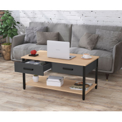 Журнальный столик L-6 Loft-design 920х500х450 мм с ящиками столешница-полочки дсп дуб-борас Бородянка