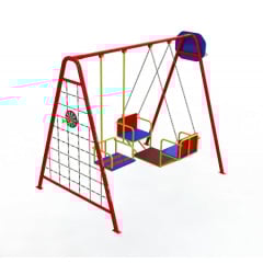 Детские металлические качели-лодочка Dali №706 тройные Доманёвка