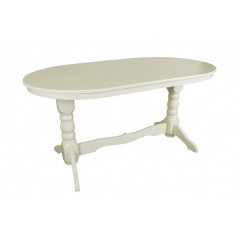 Стол кухонный Сейм раздвижной 160-200 см овальный деревянный слоновая кость Ивано-Франковск