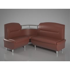 Кухонний куточок Смузі Sentenzo диванчик 160х125 см шкірозамінник шоколадний Королево