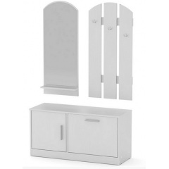 Прихожі Компаніт Ольга в білому кольорі модульний набір дзеркало вішалка тумба Київ
