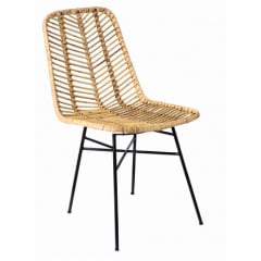 Плетений стілець Cruzo Терра з ротанга на металевій основі Володарськ-Волинський