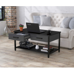 Журнальный столик L-6 Loft-design 920х500х450 мм с ящиками венге-черный Бородянка