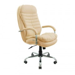 Офисное кресло Richman Валенсия хром бежевый кожзам Лубни