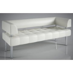 Офисный диван Тонус Sentenzo 140 см белый с подлокотниками Орехов