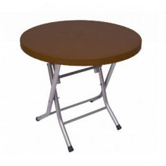 Раскладной стол Бари-Q круглый 80 см пластик коричневый Луцк