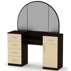 Туалетний столик Компаніт Трюмо-5 1400х1700х420 мм венге Охтирка