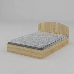 Двуспальная кровать Компанит-140 дуб-сонома с матрасом в комплекте Краматорск