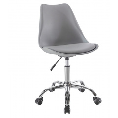 Пластикове крісло на коліщатках Астер SDM сіре сидіння з подушкою Михайлівка
