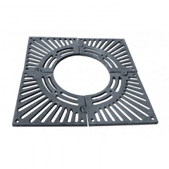 Решітка пристойна для дерев Квадратна 100х100х20 см чавунна Михайлівка