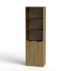 Офисный шкаф для документов КШ-6 Компанит со стеклом дверьки дсп дуб-крафт-золотой Васильків