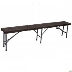 Лавочка складная Джили RBK-180 180/90*25*43 пластик Rattan Black Кам'янка-Дніпровська
