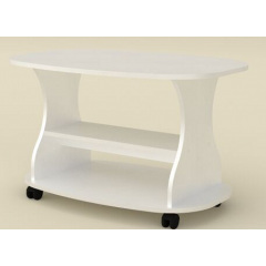 Столик журнальный Компанит Каприз овальный дсп Белый Ивано-Франковск