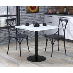 Стол обеденный BS-450 Loft-Design квадратный 70х70 см белый с одной ножкой Житомир