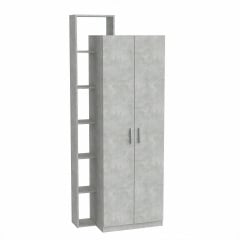 Двухдверный шкаф-9 Компанит с открытыми полочками дсп серый-ателье Херсон