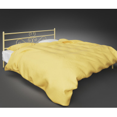 Двоспальне ліжко Лаванда Tenero металеве для знімних квартир тимчасового житла дачі 120х200 Київ