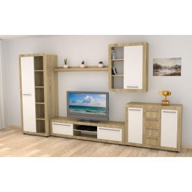 Модульні меблі вітальня Компаніт МГ-1 колір дсп дуб-сонома-комбі складальна