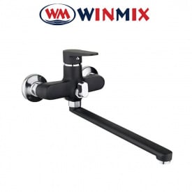 Змішувач для ванни довгий ніс, Winmix ELVIS EURO BLACK (Chr-006), Польща