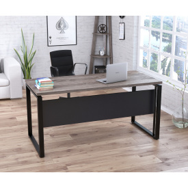 Письменный стол Loft-design G-160-32 с царгой столешница 1600х700 мм серый дуб-палена