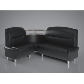 Кухоний куточок Смузі Sentenzo диван 160х125 см чорний мякий