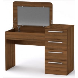 Трюмо-9 Компанит туалетній столик+зеркало+выдвижные язщики в цвете дсп орех