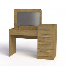 Туалетный столик Трюмо-9 Компанит с зеркалом корпус дсп дуб-крафт-золотой