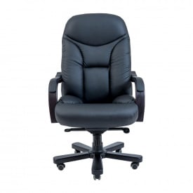 Офісне крісло Richman Максимус ХХXL шкіряне чорне для великого навантаження