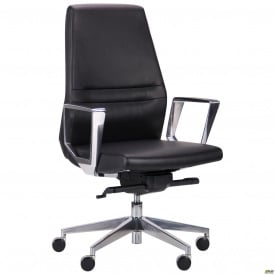 Офісне крісло Larry LB чорне шкіряне