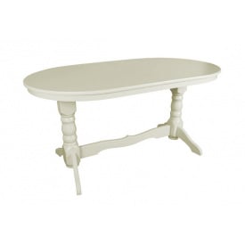 Стіл кухонний Сейм розсувний 160-200 см дерев'яний овальний слонова кістка