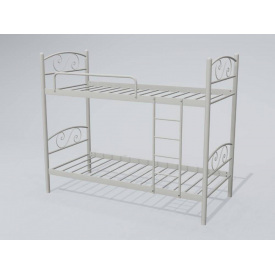 Двухъярусная кровать Tenero Viola 80х190 см металлическая белая