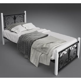 Односпальне ліжко Крокус Міні Tenero з металу та дерева для кімнати підлітка холеток готелів