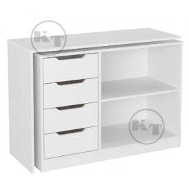 Комод-стіл Компаніт трансформер дсп білий-альба