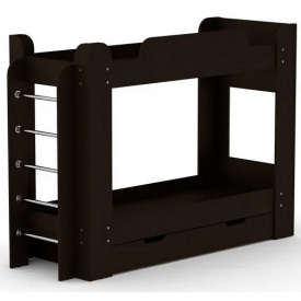 Двухъярусная кровать детская Твикс Компанит 70х190 см дсп венге
