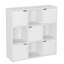 Напольная полка-стеллаж Компанит П-33 дсп белого цвета нимфея-альба