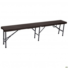 Лавочка складная Джили RBK-180 180/90*25*43 пластик Rattan Black