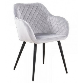 Мяке крісло Арно 835х520х605 мм на металевих ніжках сірий колір м'якого сидіння