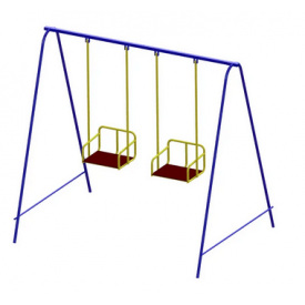 Дитячі гойдалки подвійні Dali №708 для вулиці металеві сині