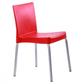 Уличный стул АМФ Корсика cидение пластик зеленый на металлическом каркасе Алюм