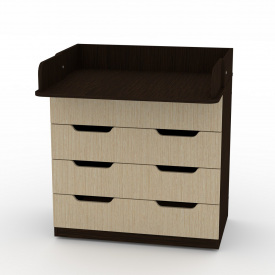 Комод Пеленальний Компаніт з 4-ма висувними ящиками лдсп венге-комбі