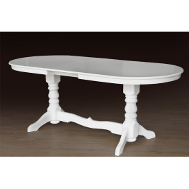 Стол кухонный Гамбург раздвижной 160-200 см деревянный белый классический